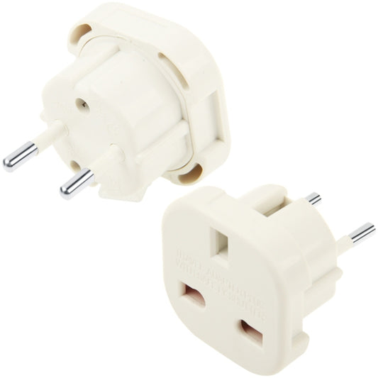 High Quality UK Plug to EU Plug AC Wall Universal Travel Power Socket Plug Adaptor(White) - Plug Adaptor by PMC Jewellery | Online Shopping South Africa | PMC Jewellery