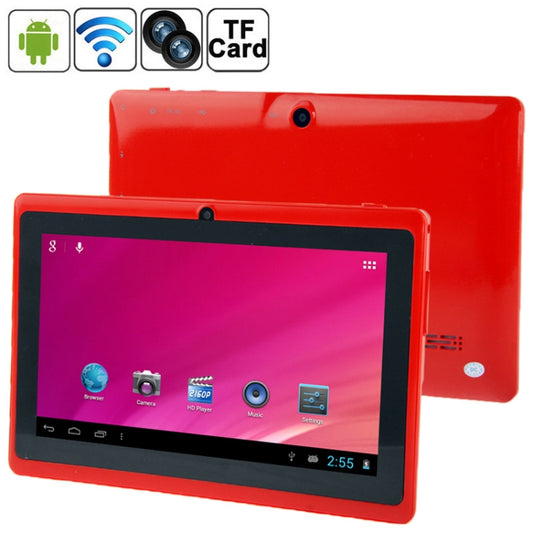 Q88 Tablet PC, 7.0 inch, 1GB+8GB, Android 4.0, 360 Degree Menu Rotate, Allwinner A33 Quad Core up to 1.5GHz, WiFi, Bluetooth(Red) - 7.0-8.0 inch by PMC Jewellery | Online Shopping South Africa | PMC Jewellery