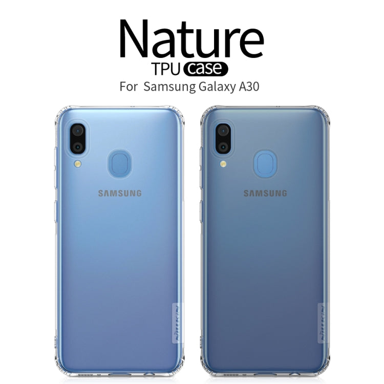 NILLKIN Nature TPU Transparent Soft Case for Galaxy A30(White) - Galaxy Phone Cases by NILLKIN | Online Shopping South Africa | PMC Jewellery