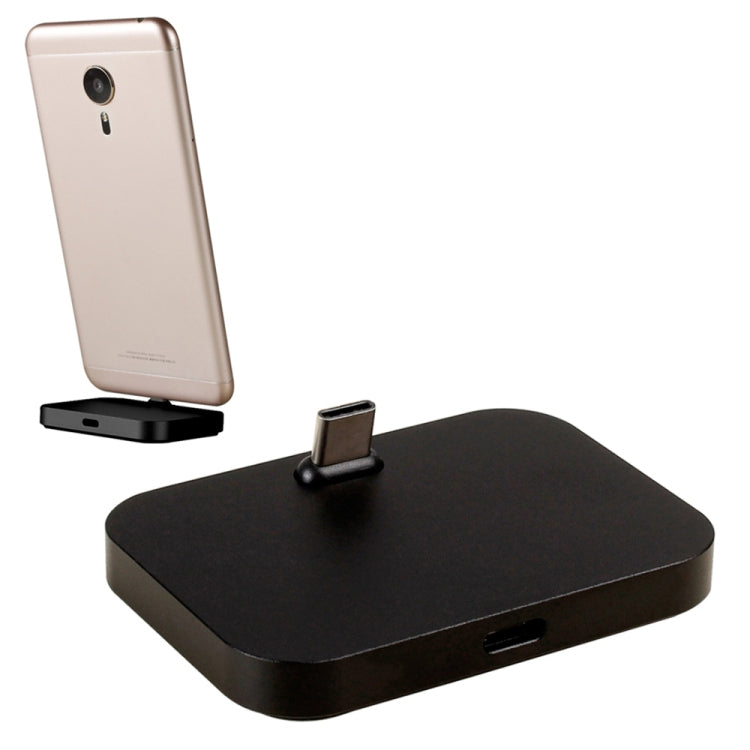 USB-C / Type-C Aluminum Alloy Desktop Station Dock Charger(Black) - Dock Charger by PMC TechLife | Online Shopping South Africa | PMC TechLife