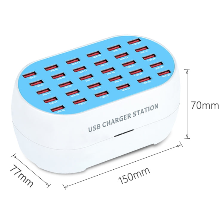 830 180W 30 USB Ports Multifunction Smart Charger Station AC100-240V, US Plug (White) - Multifunction Charger by PMC Jewellery | Online Shopping South Africa | PMC Jewellery