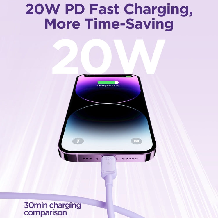 JOYROOM S-CL020A14 Multi-Color Series 20W USB-C / Type-C to 8 Pin Fast Charging Data Cable, Length:1.2m (Purple) - 2 in 1 Cable by JOYROOM | Online Shopping South Africa | PMC Jewellery