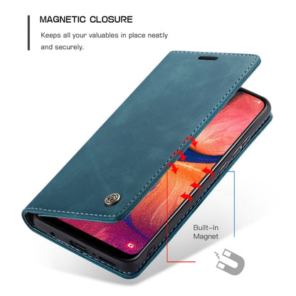 CaseMe-013 Multifunctional Retro Frosted Horizontal Flip Leather Case for Galaxy A20 / A30, with Card Slot & Holder & Wallet (Blue) - Galaxy Phone Cases by CaseMe | Online Shopping South Africa | PMC Jewellery | Buy Now Pay Later Mobicred