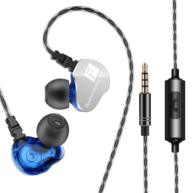 QKZ CK9 HiFi In-ear Four Unit Sports Music Headphones (Blue) - Sport Earphone by QKZ | Online Shopping South Africa | PMC Jewellery