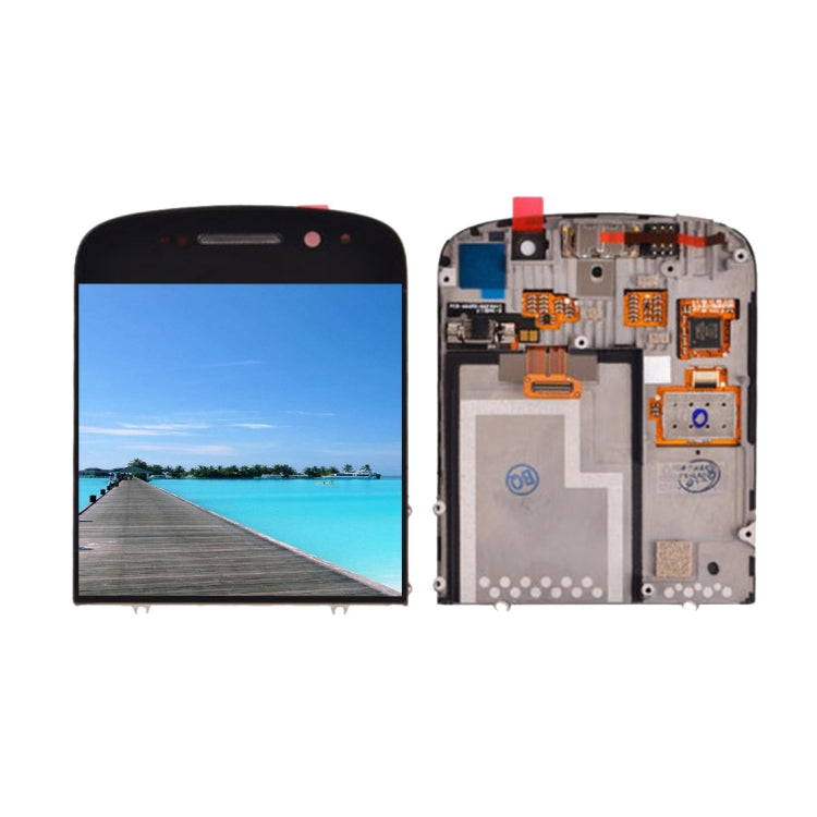 Original LCD Screen for BlackBerry Q10 Digitizer Full Assembly with Frame(Black) - free shipping - PMC TechLife - Order now!