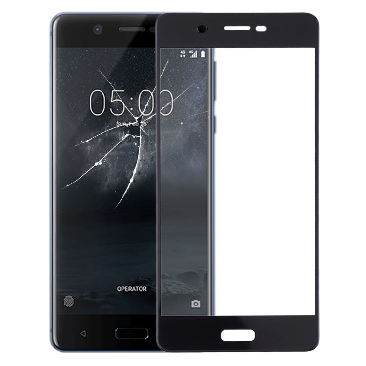 Front Screen Outer Glass Lens for Nokia 5 TA-1024 TA-1027 TA-1044 TA-1053(Black) - Outer Glass Lens by PMC Jewellery | Online Shopping South Africa | PMC Jewellery