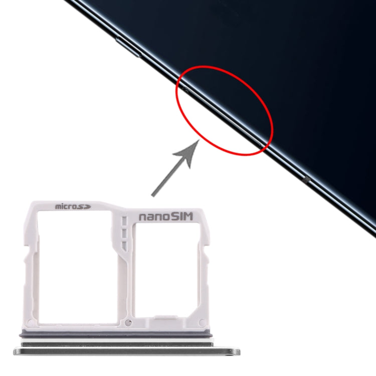 SIM Card Tray + Micro SD Card Tray for LG V40 ThinQ (Silver) - free shipping - PMC TechLife - Order now!