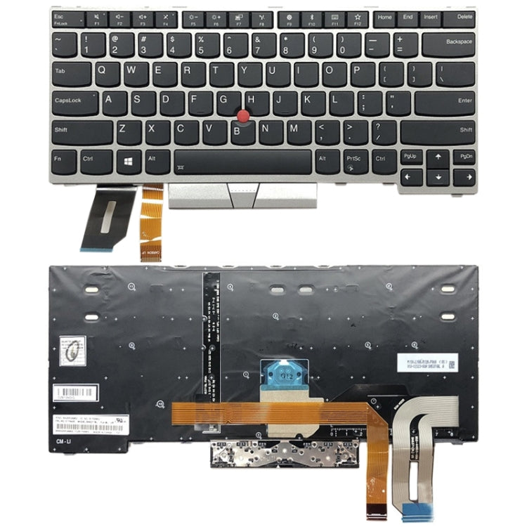 US Backlight keyboard for Lenovo ThinkPad E480 L480 L380 Yoga T480s(Silver) - Replacement Keyboards by PMC TechLife | Online Shopping South Africa | PMC TechLife