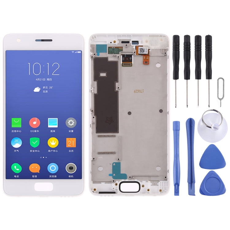 OEM LCD Screen for Lenovo ZUK Z2 Digitizer Full Assembly with Frame (White) - LCD Screen by PMC Jewellery | Online Shopping South Africa | PMC Jewellery