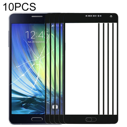 For Samsung Galaxy A7 (2015) 10pcs Front Screen Outer Glass Lens (Black) - Outer Glass Lens by PMC Jewellery | Online Shopping South Africa | PMC Jewellery