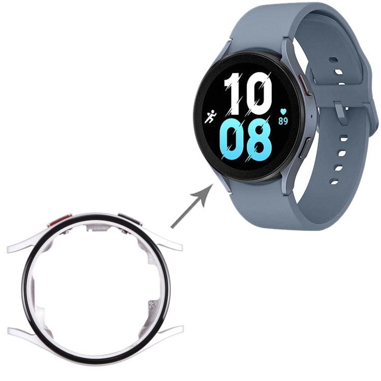 Original LCD Screen Frame Bezel Plate For Samsung Galaxy Watch5 40mm SM-R900 R905(Silver) - For Samsung by PMC Jewellery | Online Shopping South Africa | PMC Jewellery