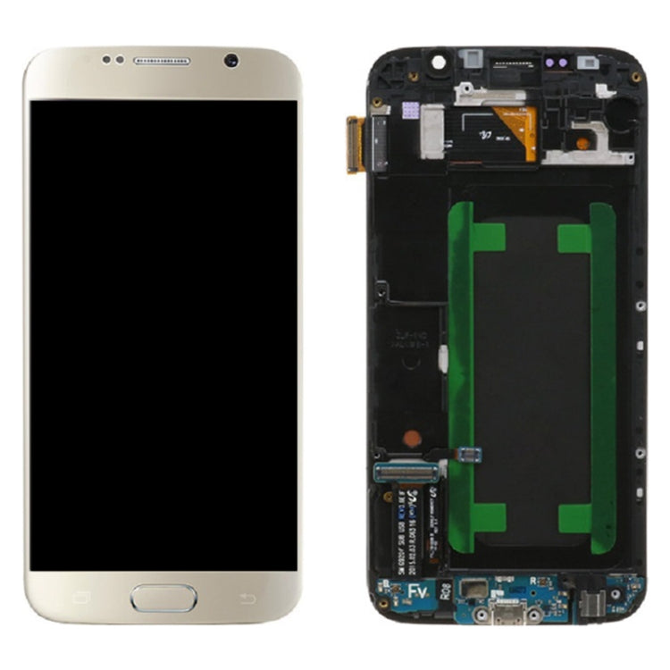 Original Super AMOLED LCD Screen For Samsung Galaxy S6 SM-G920F Digitizer Full Assembly with Frame (Gold) - LCD Screen by PMC Jewellery | Online Shopping South Africa | PMC Jewellery