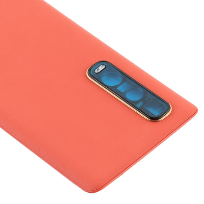 For OPPO Find X2 Pro CPH2025 PDEM30 Original Leather Material Battery Back Cover (Orange) - Back Cover by PMC Jewellery | Online Shopping South Africa | PMC Jewellery