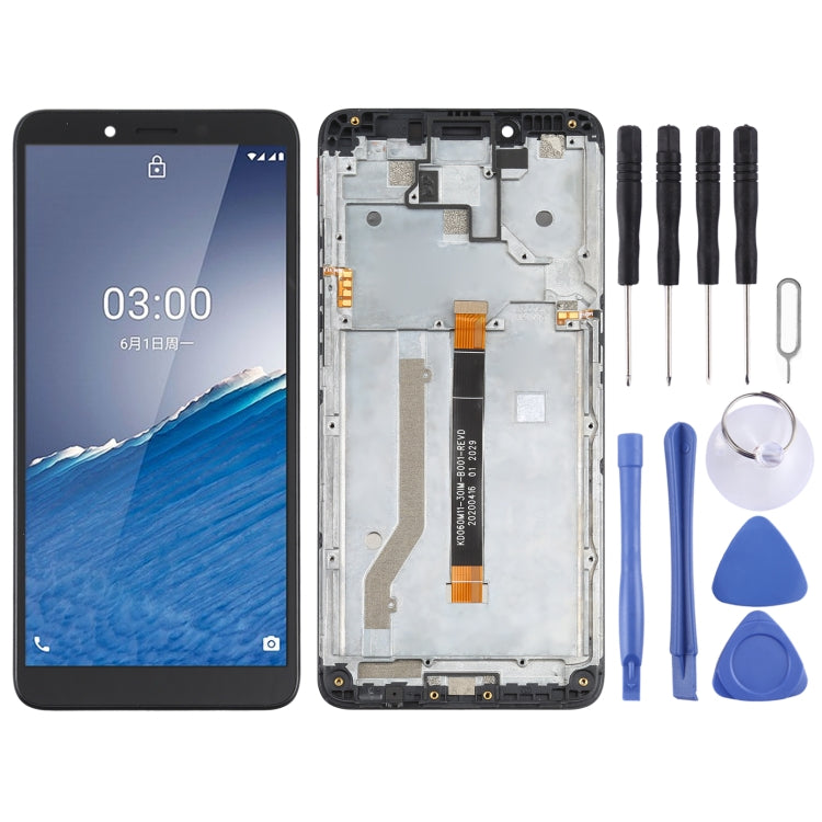 LCD Screen and Digitizer Full Assembly with Frame for Nokia C3(Black) - LCD Screen by PMC Jewellery | Online Shopping South Africa | PMC Jewellery