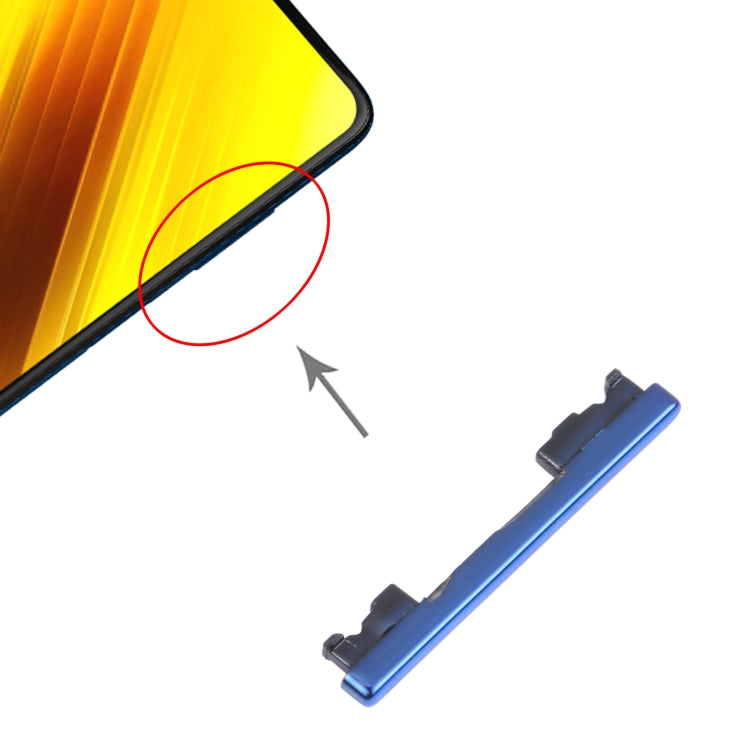 Volume Control Button for Xiaomi Poco X3 NFC / Poco X3 (Blue) - free shipping - PMC TechLife - Order now!