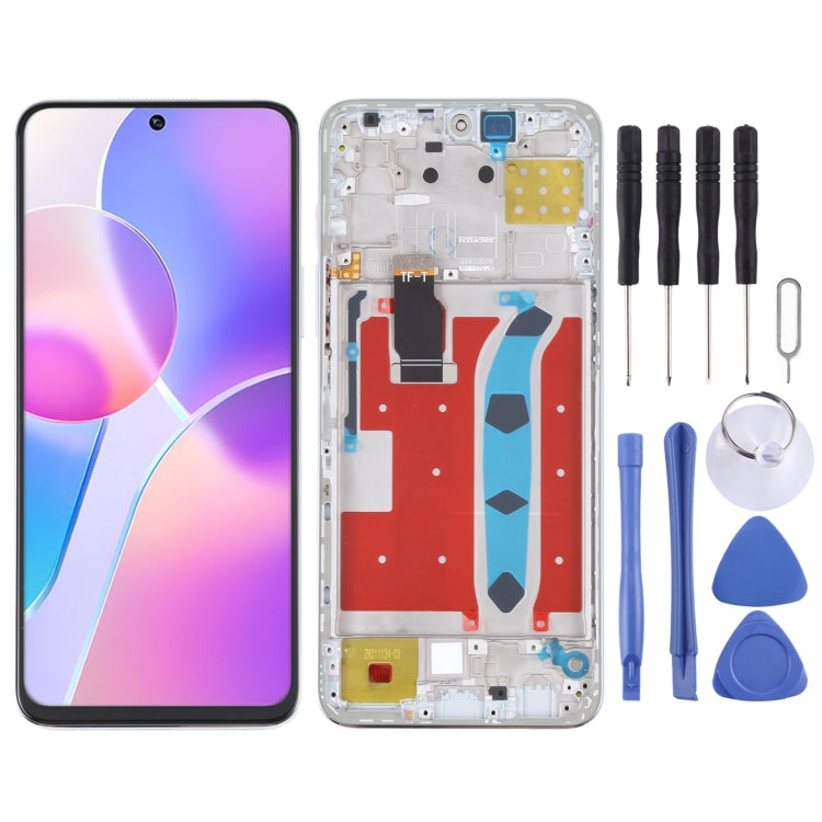 Original LCD Screen for Honor X30i Digitizer Full Assembly with Frame(Silver) - free shipping - PMC TechLife - Order now!