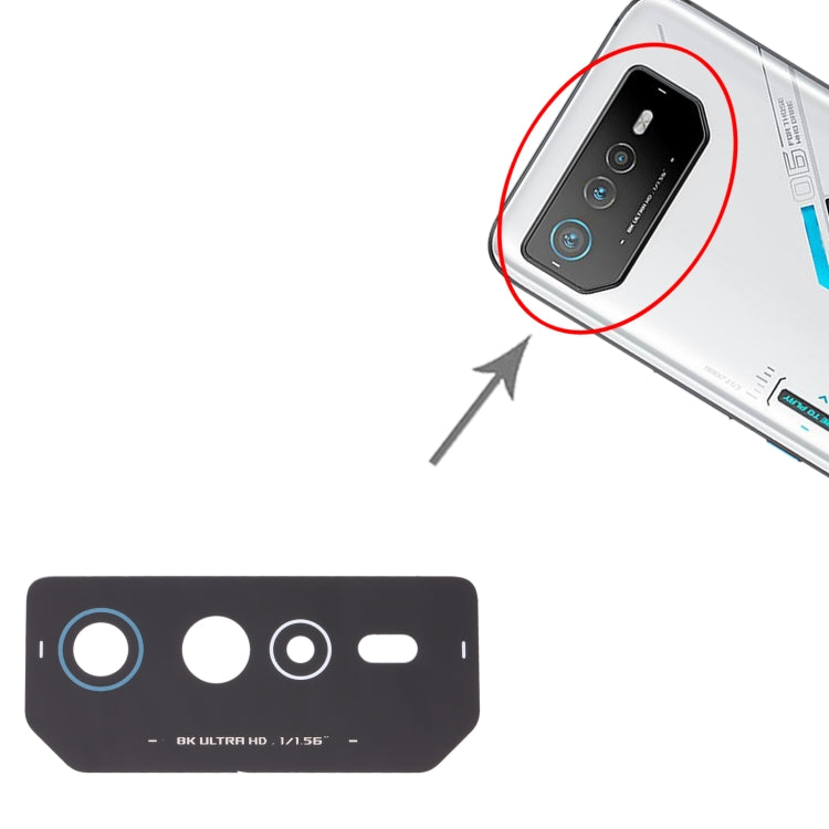 For Asus ROG Phone 6 AI2201-C AI2201-F Back Camera Lens (Black Blue) - Camera by PMC TechLife | Online Shopping South Africa | PMC TechLife