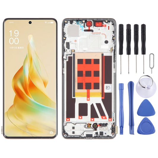 Original LCD Screen For OPPO Reno9 Pro Digitizer Full Assembly with Frame (Gold) - LCD Screen by PMC Jewellery | Online Shopping South Africa | PMC Jewellery