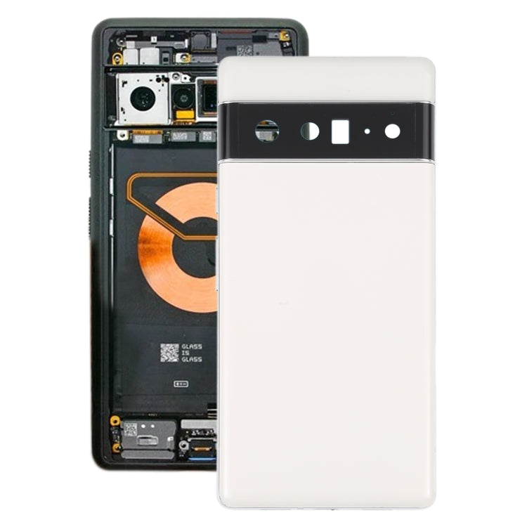 For Google Pixel 6 Pro Battery Back Cover with Middle Frame(White) - Back Cover by PMC TechLife | Online Shopping South Africa | PMC TechLife | Buy Now Pay Later Mobicred