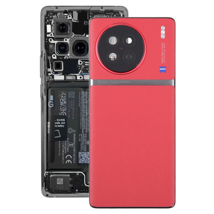 For vivo X90 Original Battery Back Cover with Camera Lens Cover(Red) - Back Cover by PMC Jewellery | Online Shopping South Africa | PMC Jewellery