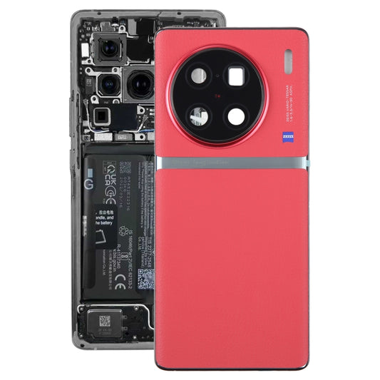 For vivo X90 Pro+ Original Battery Back Cover with Camera Lens Cover(Red) - Back Cover by PMC Jewellery | Online Shopping South Africa | PMC Jewellery