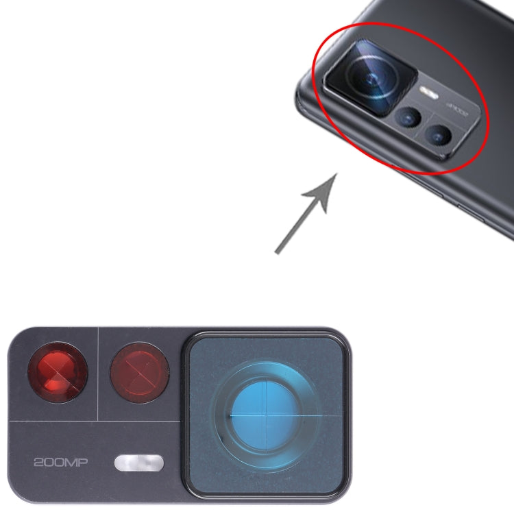 Original Back Camera Lens Frame for Xiaomi 12T Pro (Black) - Camera by PMC TechLife | Online Shopping South Africa | PMC TechLife