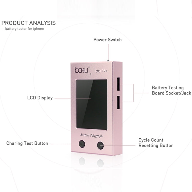 BAKU BA-19B Battery Polygraph for iPhone Battery (Grey) - free shipping - PMC TechLife - Order now!