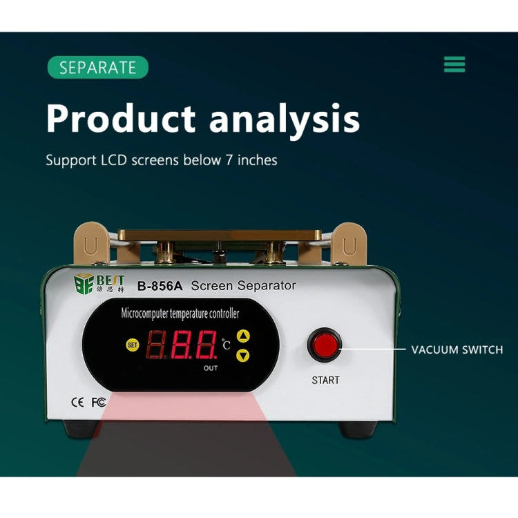 BST-B-856A AC 220V Electrical Vacuum Pump LCD Screen Separator, EU Plug - Separation Equipment by BEST | Online Shopping South Africa | PMC Jewellery