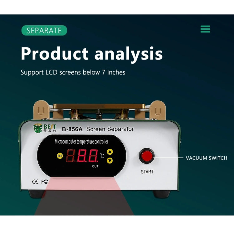 BST-B-856A AC 220V Electrical Vacuum Pump LCD Screen Separator, UK Plug - free shipping - PMC TechLife - Order now!