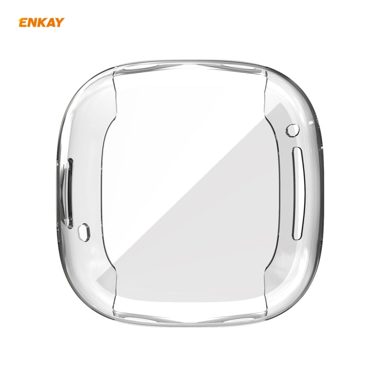 For Fitbit Versa 3 / Fitbit Sense ENKAY Hat-Prince ENK-AC8208 Full Coverage Transparent TPU Soft Case - Watch Cases by ENKAY | Online Shopping South Africa | PMC TechLife | Buy Now Pay Later Mobicred