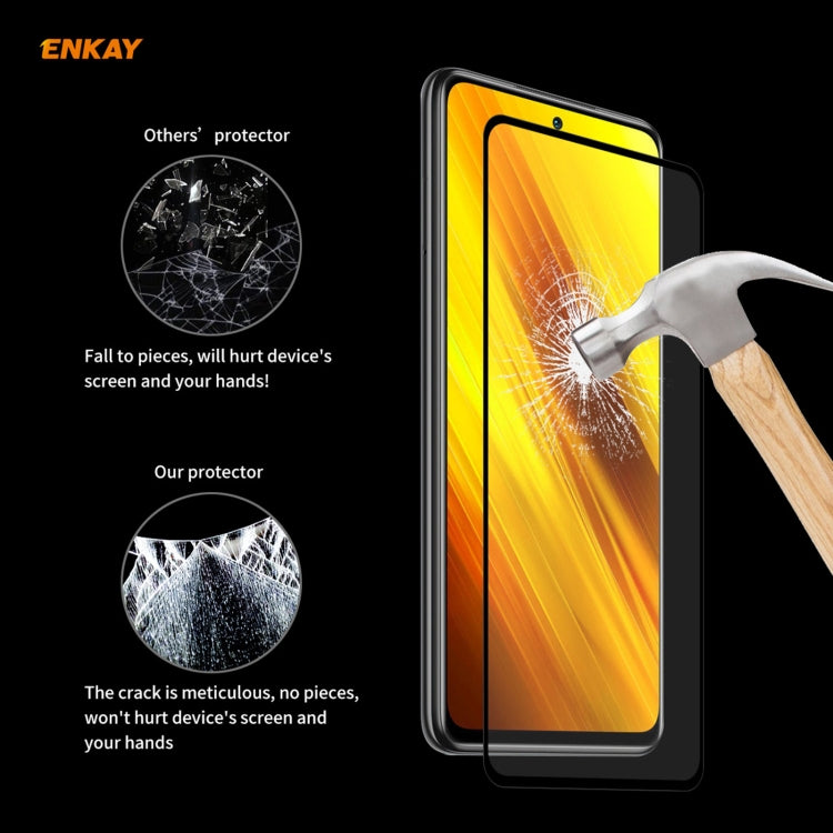 For Xiaomi Poco X3 / X3 NFC 10 PCS ENKAY Hat-Prince Full Glue 0.26mm 9H 2.5D Tempered Glass Full Coverage Film -  by ENKAY | Online Shopping South Africa | PMC Jewellery