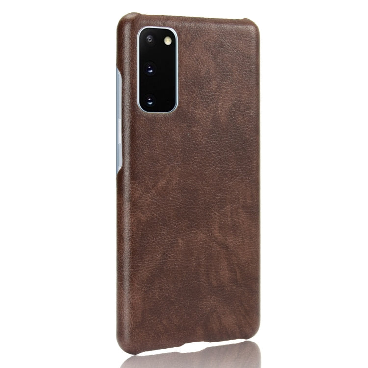 For Samsung Galaxy S20 FE Shockproof Litchi Texture PC + PU Case(Brown) - Galaxy S20 FE Cases by NILLKIN | Online Shopping South Africa | PMC Jewellery