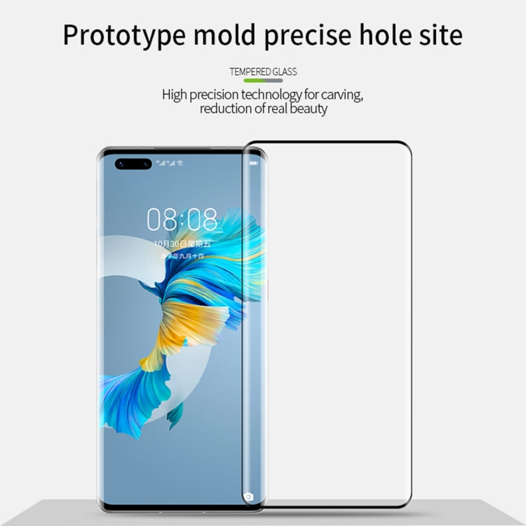 For Huawei Mate40 Pro PINWUYO 9H 3D Hot Bending Tempered Glass Film(Black) - Huawei Tempered Glass by PINWUYO | Online Shopping South Africa | PMC Jewellery | Buy Now Pay Later Mobicred