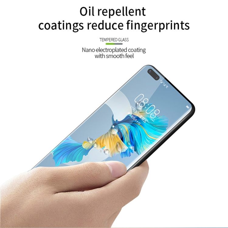 For Huawei Mate40 Pro PINWUYO 9H 3D Hot Bending Tempered Glass Film(Black) - Huawei Tempered Glass by PINWUYO | Online Shopping South Africa | PMC Jewellery | Buy Now Pay Later Mobicred