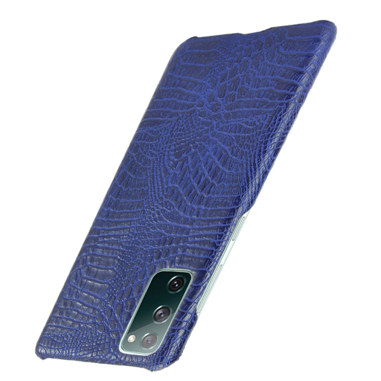 For Samsung Galaxy S20 FE Shockproof Crocodile Texture PC + PU Case(Blue) - Galaxy S20 FE Cases by NILLKIN | Online Shopping South Africa | PMC Jewellery