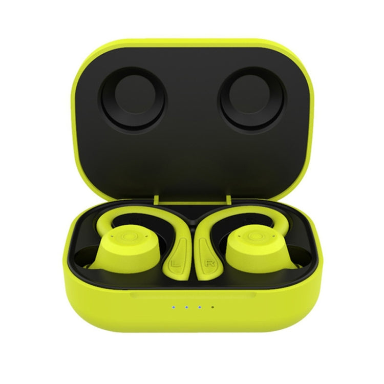T20 TWS Bluetooth Hooks Wireless Sports Headphones with Charging Box IPX6 Waterproof Noise-cancelling Earphones(Green) - Bluetooth Earphone by PMC Jewellery | Online Shopping South Africa | PMC Jewellery