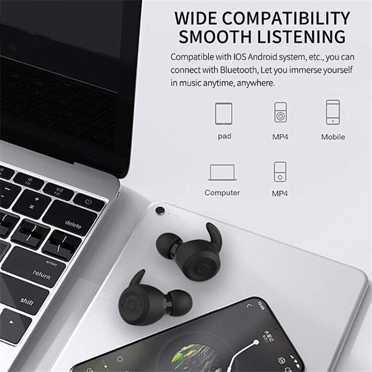T20 TWS Bluetooth Hooks Wireless Sports Headphones with Charging Box IPX6 Waterproof Noise-cancelling Earphones(Blue) - Bluetooth Earphone by PMC Jewellery | Online Shopping South Africa | PMC Jewellery