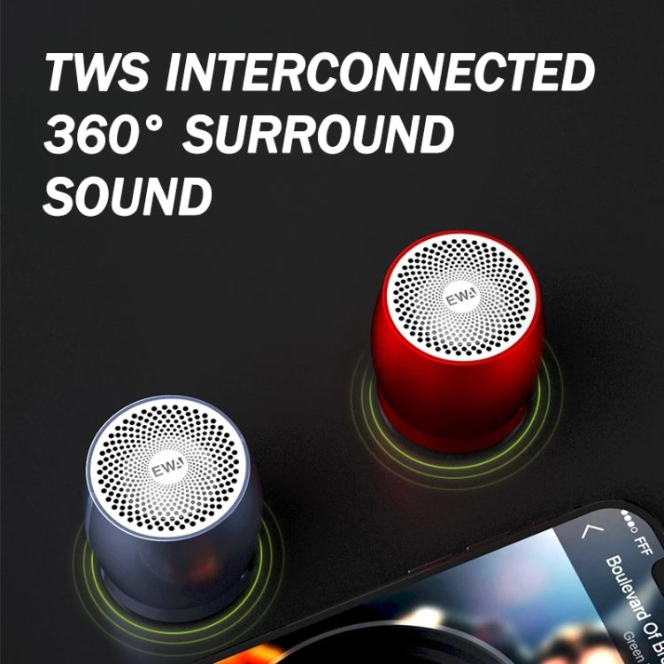 EWA A1 Portable TWS Bluetooth Wireless Speaker IPX5 Waterproof Support TF Card(Silver) - Mini Speaker by EWA | Online Shopping South Africa | PMC Jewellery