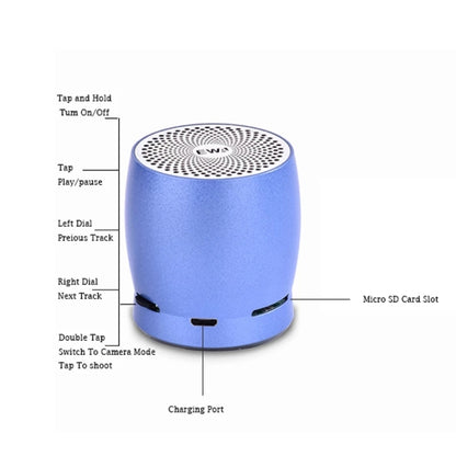 EWA A1 Portable TWS Bluetooth Wireless Speaker IPX5 Waterproof Support TF Card(Blue) - Mini Speaker by EWA | Online Shopping South Africa | PMC Jewellery