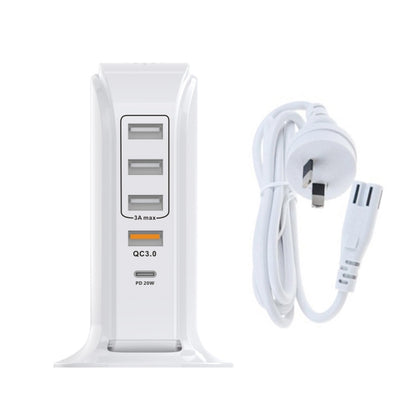 PD-36W PD3.0 + QC3.0 4-port USB Mobile Phone Charging Sailboat Multi Port Charger, AU Plug - Multifunction Charger by PMC Jewellery | Online Shopping South Africa | PMC Jewellery