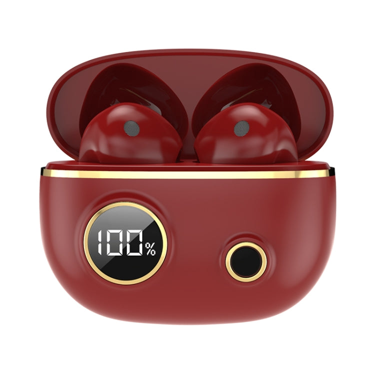 PRO100 TWS Bluetooth 5.2 Noise Canceling Waterproof Earphones 9D Stereo Sports Headphone with Charging Case(Red) - Bluetooth Earphone by PMC Jewellery | Online Shopping South Africa | PMC Jewellery