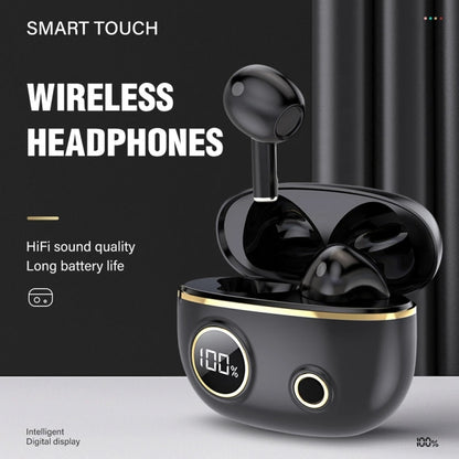 PRO100 TWS Bluetooth 5.2 Noise Canceling Waterproof Earphones 9D Stereo Sports Headphone with Charging Case(Black) - Bluetooth Earphone by PMC Jewellery | Online Shopping South Africa | PMC Jewellery