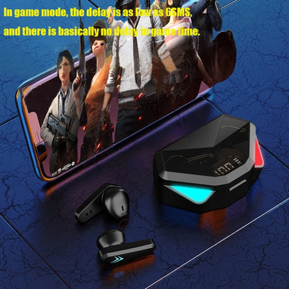 TWS-Y04 Bluetooth 5.0 TWS Binaural True Stereo Touch Control Gaming Earphone with LED Charging Case(Black) - Bluetooth Earphone by PMC Jewellery | Online Shopping South Africa | PMC Jewellery