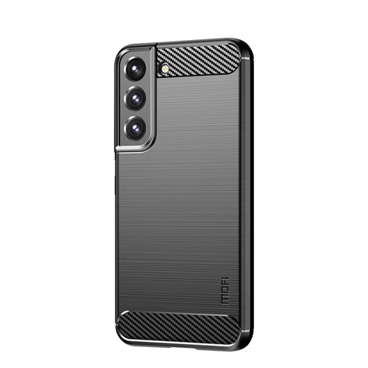 For Samsung Galaxy S22 5G MOFI Gentleness Series Brushed Texture Carbon Fiber Soft TPU Case(Black) - Galaxy S22 5G Cases by MOFI | Online Shopping South Africa | PMC Jewellery | Buy Now Pay Later Mobicred