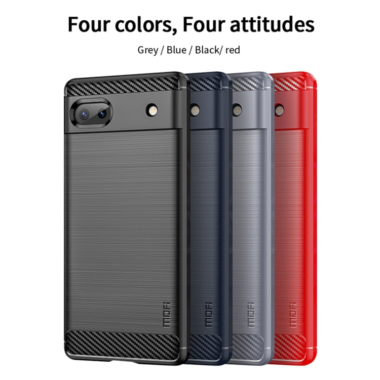 For Google Pixel 6A MOFI Gentleness Brushed Carbon Fiber Soft TPU Case(Blue) - Google Cases by MOFI | Online Shopping South Africa | PMC TechLife | Buy Now Pay Later Mobicred
