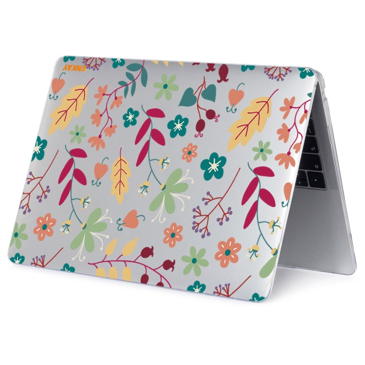 ENKAY Flower Series Pattern Laotop Protective Crystal Case For MacBook Pro 13.3 inch A1706 / A1708 / A1989 / A2159(Spring) - MacBook Pro Cases by ENKAY | Online Shopping South Africa | PMC Jewellery