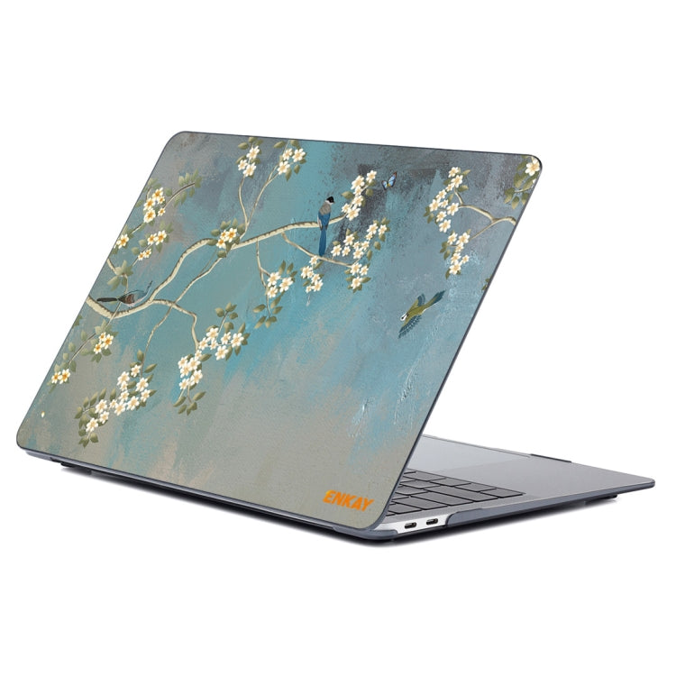 ENKAY Vintage Pattern Series Laotop Protective Crystal Case For MacBook Pro 14.2 inch A2442 (2021)(Magnolia) - MacBook Pro Cases by ENKAY | Online Shopping South Africa | PMC Jewellery