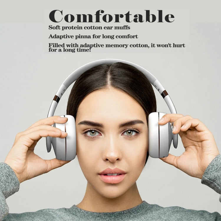 P6 Bluetooth 5.1 Wireless Stereo Headset with Microphone(White) - Headset & Headphone by PMC TechLife | Online Shopping South Africa | PMC TechLife