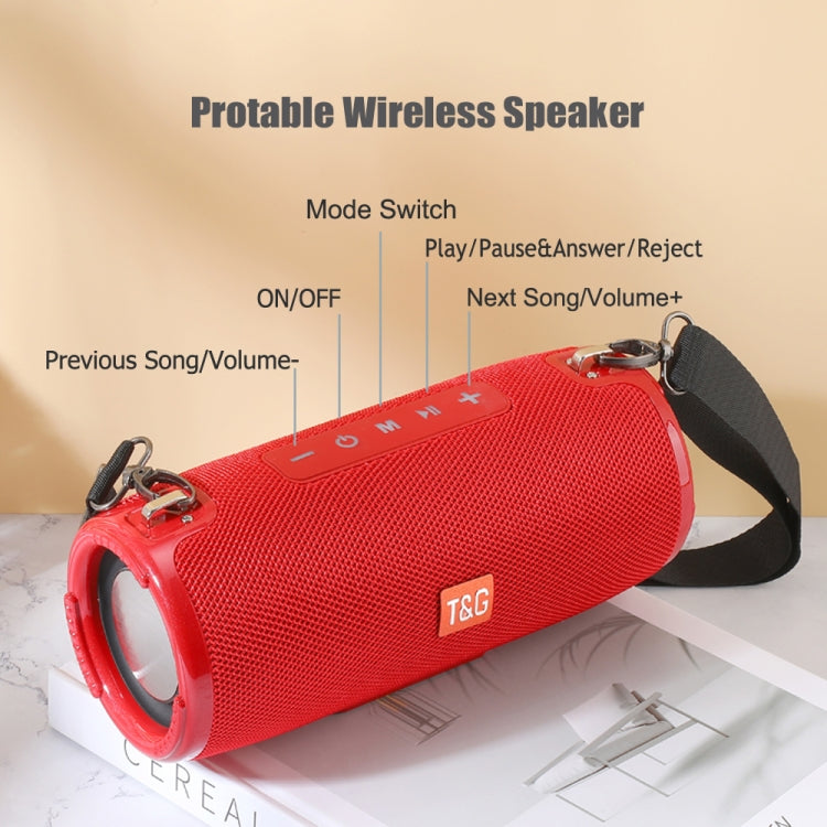 T&G TG324 High Power Waterproof Portable Bluetooth Speaker Support FM / TF Card(Blue) - Desktop Speaker by T&G | Online Shopping South Africa | PMC Jewellery