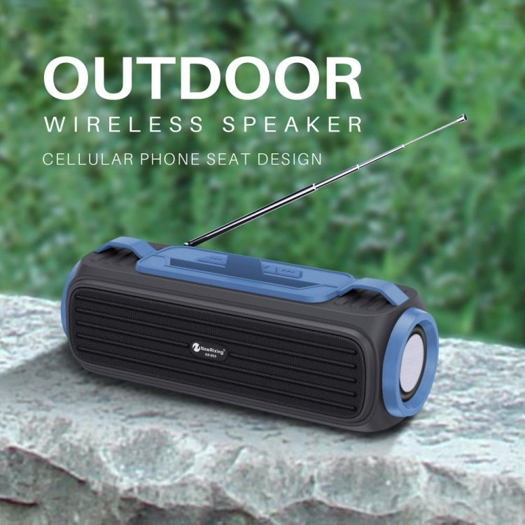 NewRixing NR903F TWS Portable Outdoor Bluetooth Speaker Support TF Card / FM(Blue) - Desktop Speaker by NewRixing | Online Shopping South Africa | PMC Jewellery | Buy Now Pay Later Mobicred